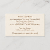 Chital deer farm stag photo business card (Back)
