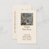 Chital deer farm stag photo business card (Front/Back)