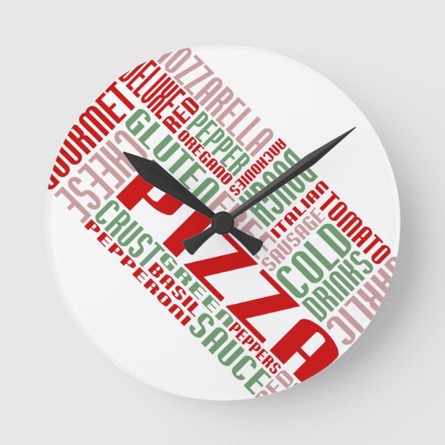 chitChat pizza Round Clock (Front)