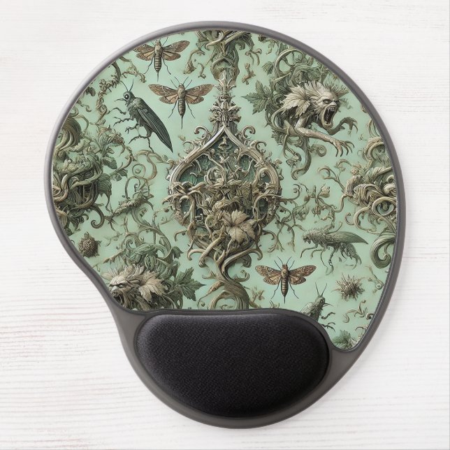 Chitinous Elegy – Gothic Insect  Gel Mouse Pad (Front)