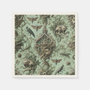 Chitinous Elegy – Gothic Insect  Napkins