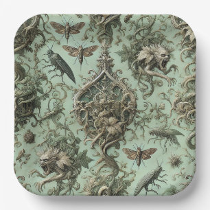 Chitinous Elegy – Gothic Insect  Paper Plates