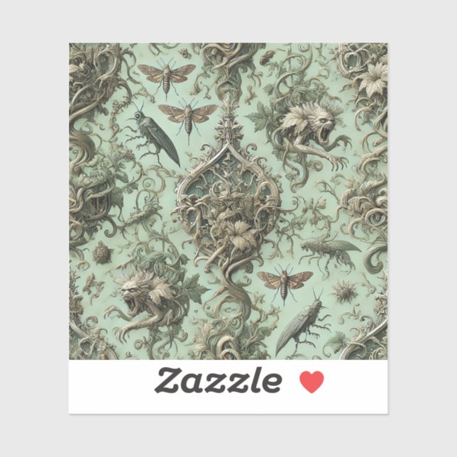 Chitinous Elegy – Gothic Insect  Sticker (Sheet)