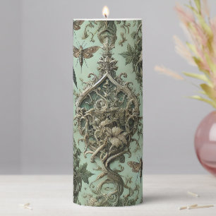 Chitinous Elegy – Gothic Sanctum in Solitaire Pillar Candle