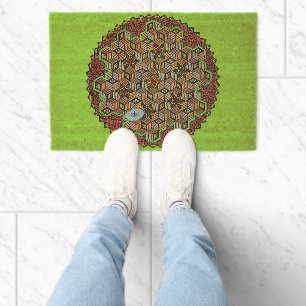 "Chitta Vritti Nirodha" (color drawing) Fiber Doormat