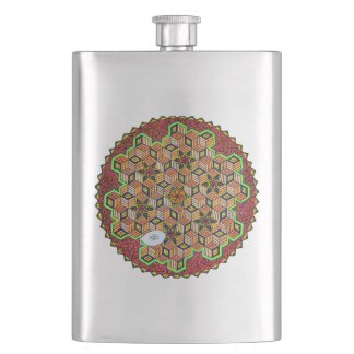 "Chitta Vritti Nirodha" (color drawing) Flask