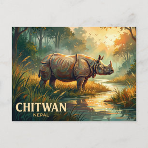 Chitwan National Park Nepal Postcard