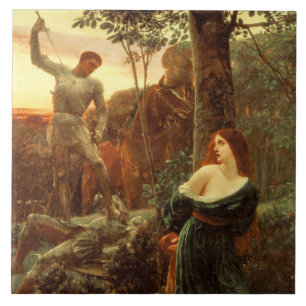 Chivalry (by Frank Dicksee) Ceramic Tile