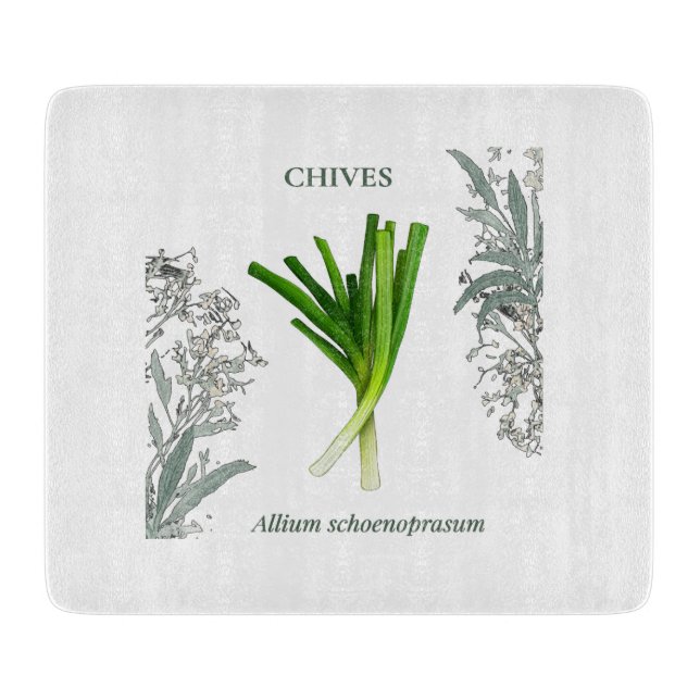 Chives — Allium schoenoprasum Cutting Board (Front)