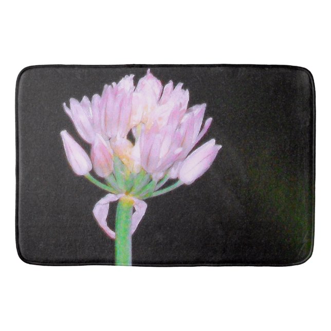 Chives Flower Bathroom Mat (Front)