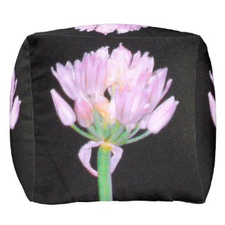 Chives Flower Cube Pouf