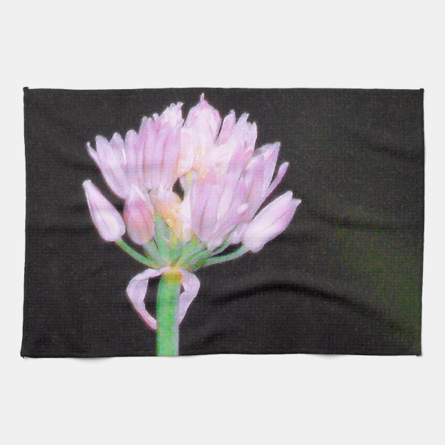 Chives Flower Kitchen Towel (Horizontal)