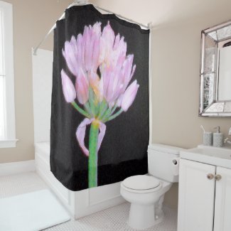 Chives Flower Shower Curtain