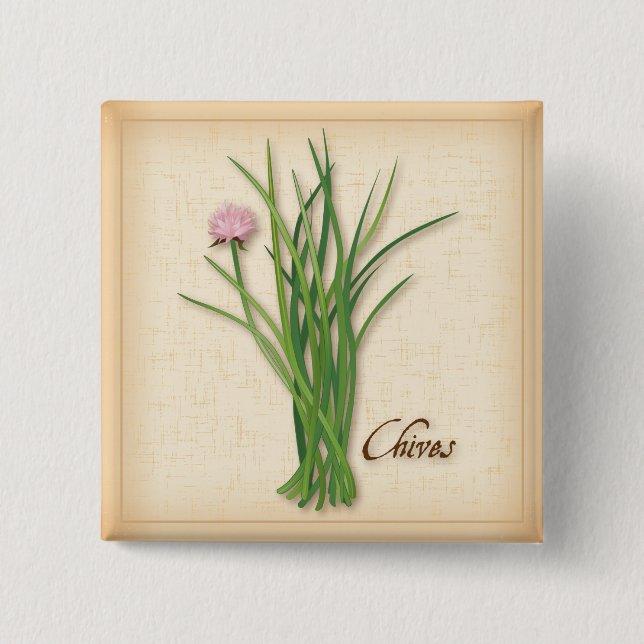 Chives Herb Button (Front)