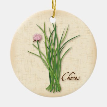 Chives Herb Ornament by pomegranate_gallery at Zazzle