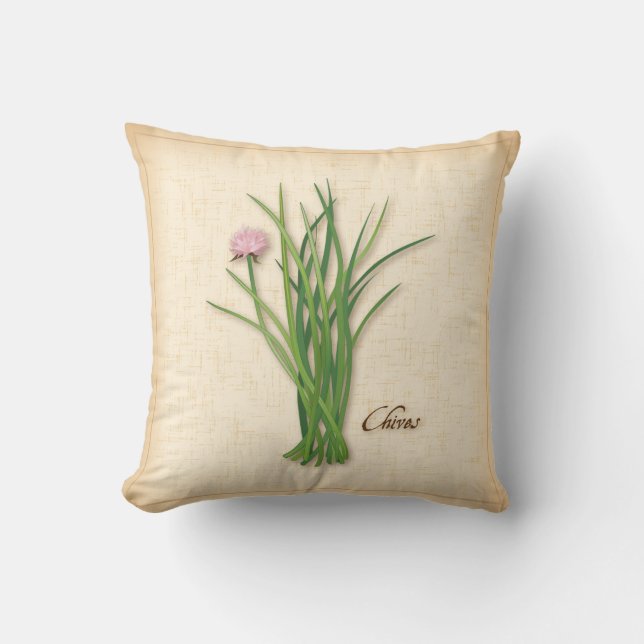 Chives Herb Pillow (Front)