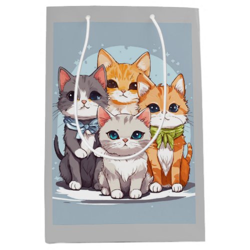Chivi Cats Printed Gift Bag Medium Gift Bag