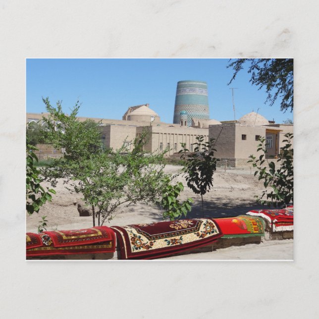 Chiwa, Khiva Blick zum Kalta-Minor-Minarett Postcard (Front)