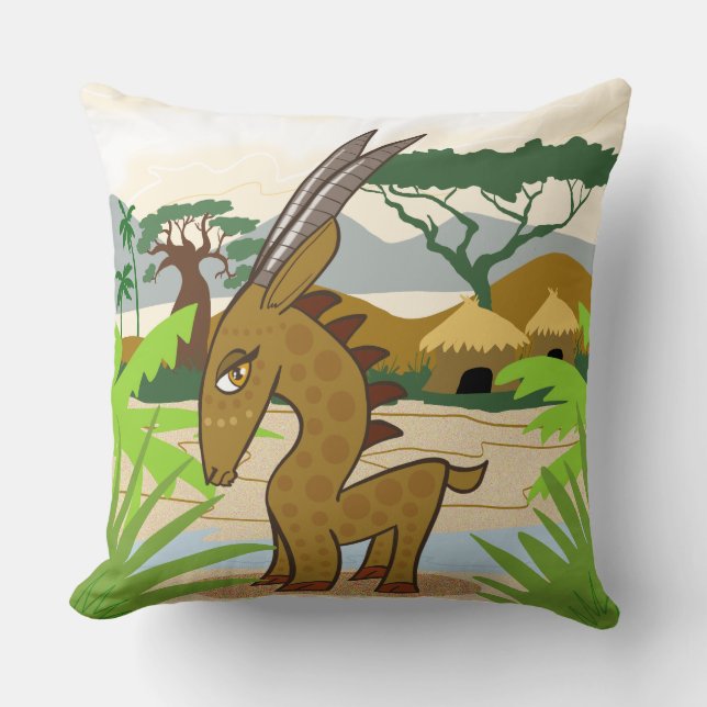 Chiwara Throw Pillow (Front)