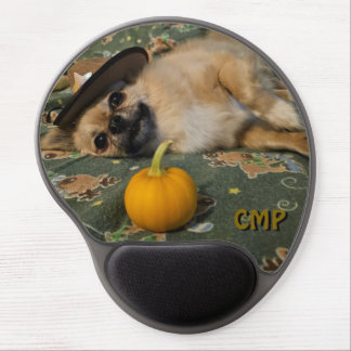 Chiwawa and Pumpkin with Your Initials Gel Mouse Pad
