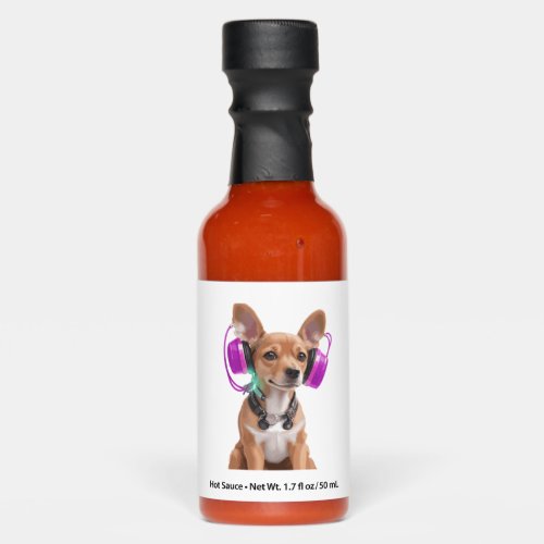 chiweenie dog listening to music   hot sauces