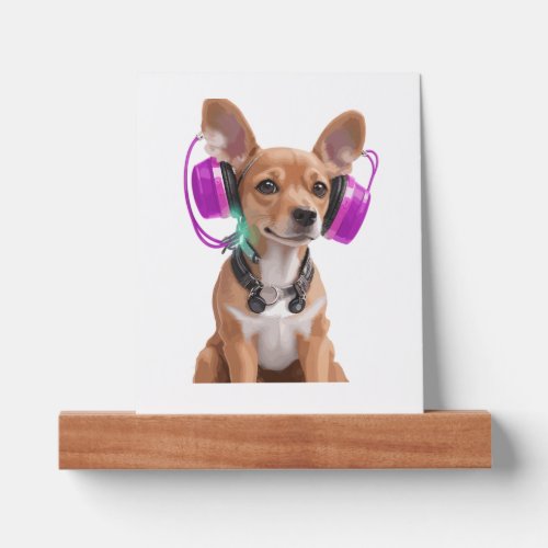 chiweenie dog listening to music   picture ledge