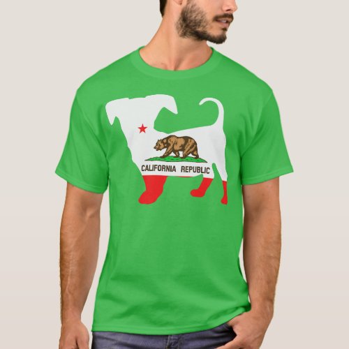 Chiweenie Dog Lover California Flag T_Shirt
