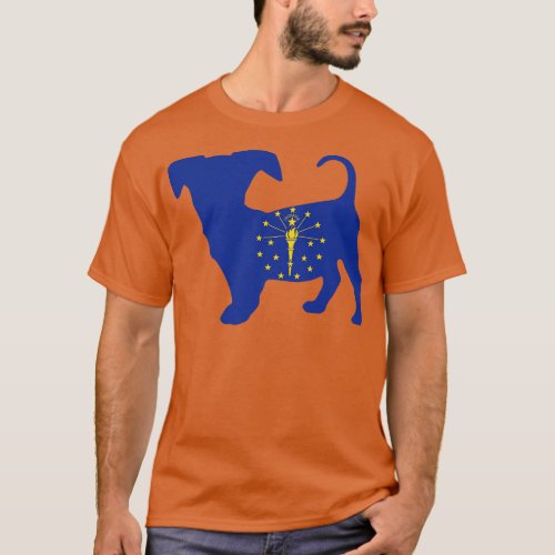 Chiweenie Dog Lover Indiana Flag T_Shirt