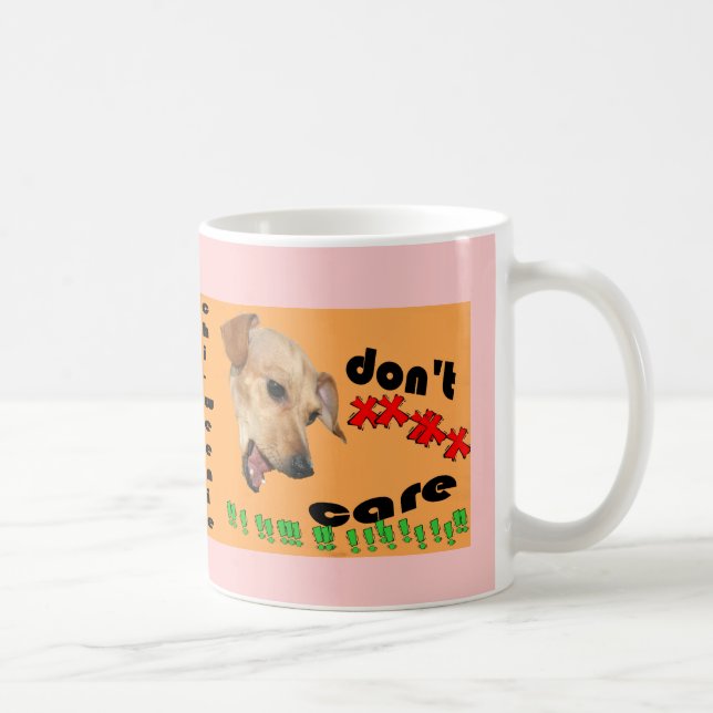 Chiweenie Don't Care Coffee Mug (Right)