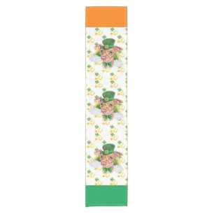 Chiweenie Holiday Home Decor St Patricks Day Short Table Runner