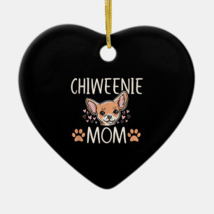 chiweenie mom chihuahua cute dog owner love lover ceramic ornament