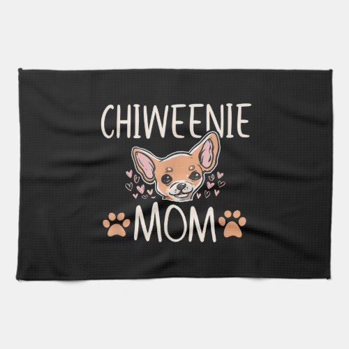 chiweenie mom chihuahua cute dog owner love lover kitchen towel