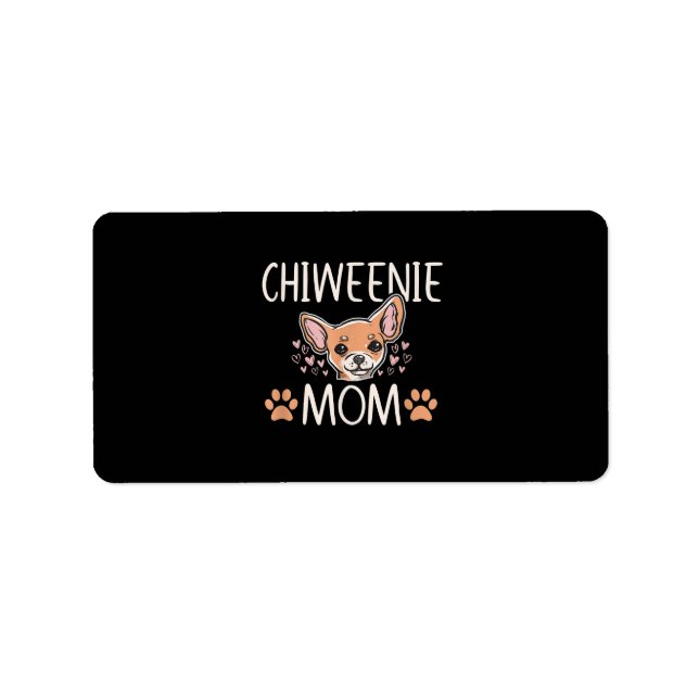 chiweenie mom chihuahua cute dog owner love lover label (Front)