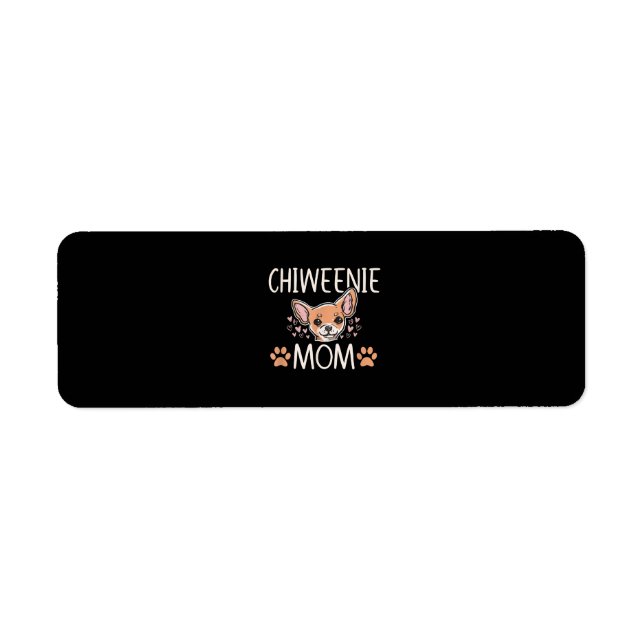 chiweenie mom chihuahua cute dog owner love lover label (Front)