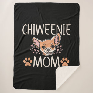 chiweenie mom chihuahua cute dog owner love lover sherpa blanket