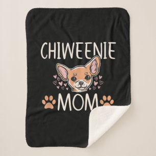 chiweenie mom chihuahua cute dog owner love lover sherpa blanket