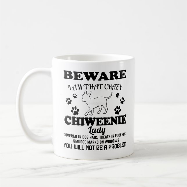 Chiweenie Mug Coffee Cup Gifts for Mom Dad Women (Left)