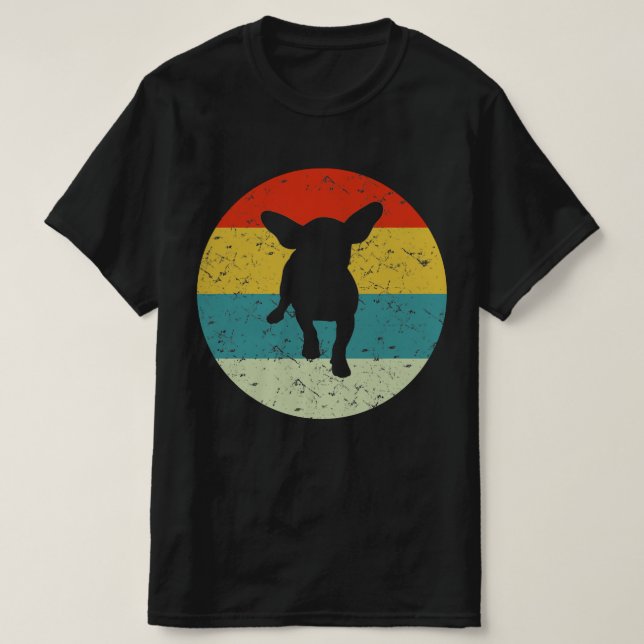 chiweenie retro vintage  silhouette  70s T-Shirt (Design Front)