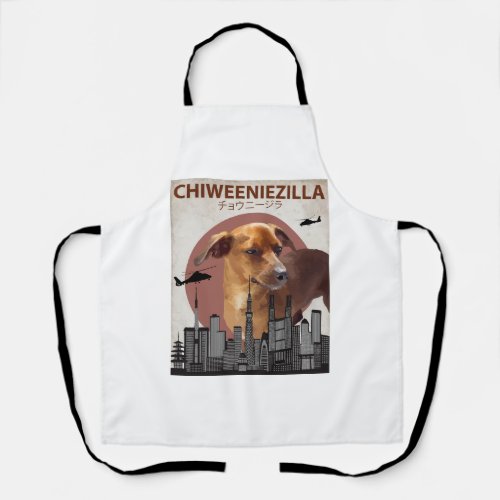 Chiweeniezilla Funny Chiweenie T_Shirt  Dog Lovers Apron