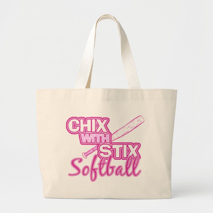 Chix With Stix Softball Tote Bag