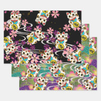 Chiyogami Yuzen Washi Style pattern Wrapping Paper Sheets