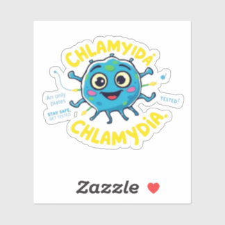 Chlamydia Awareness – Stay Safe, Get Tested! Fun S Sticker