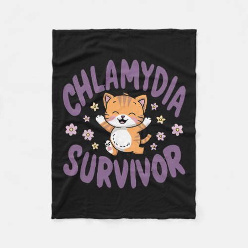 Chlamydia Survivor Awareness Funny Design  Fleece Blanket