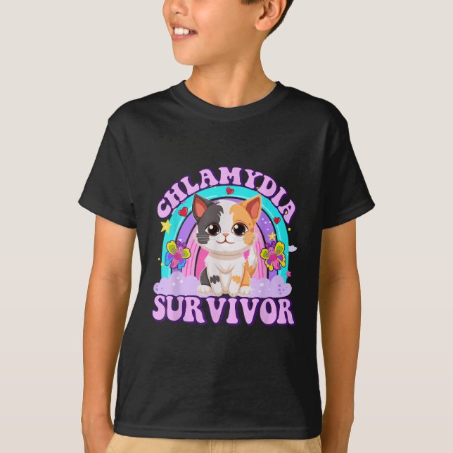 Chlamydia Survivor Cat Meme Funny Shirts For Men A (Front)
