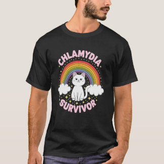 Chlamydia Survivor - Cat Rainbow Kitten Chlamydia T-Shirt