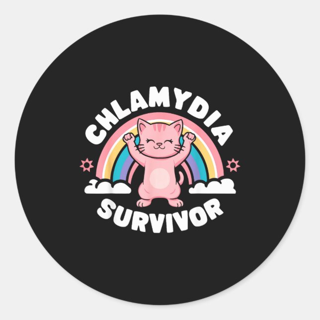 Chlamydia Survivor  Classic Round Sticker (Front)