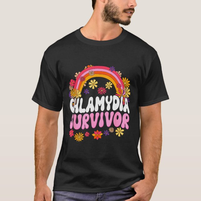 Chlamydia Survivor Funny Graphic  T-Shirt (Front)