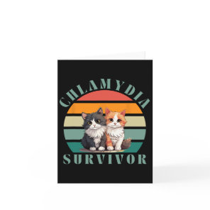 Chlamydia Survivor Retro Sarcastic Ironic Y2k Inap Card