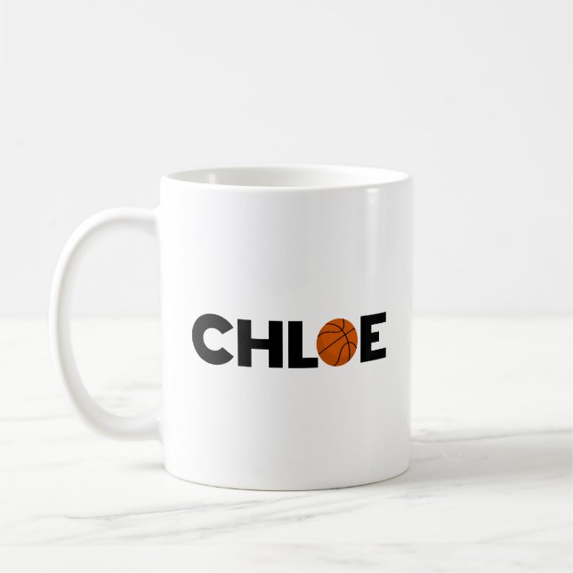 Chloe Basketball Coffee Mug (Left)