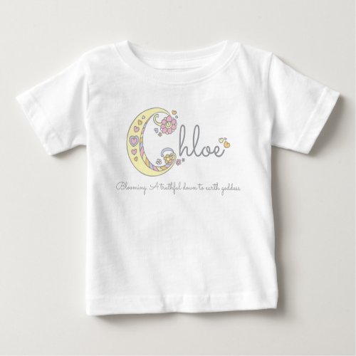 Chloe girls name meaning personalized baby romper